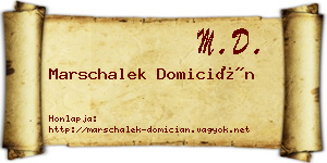 Marschalek Domicián névjegykártya